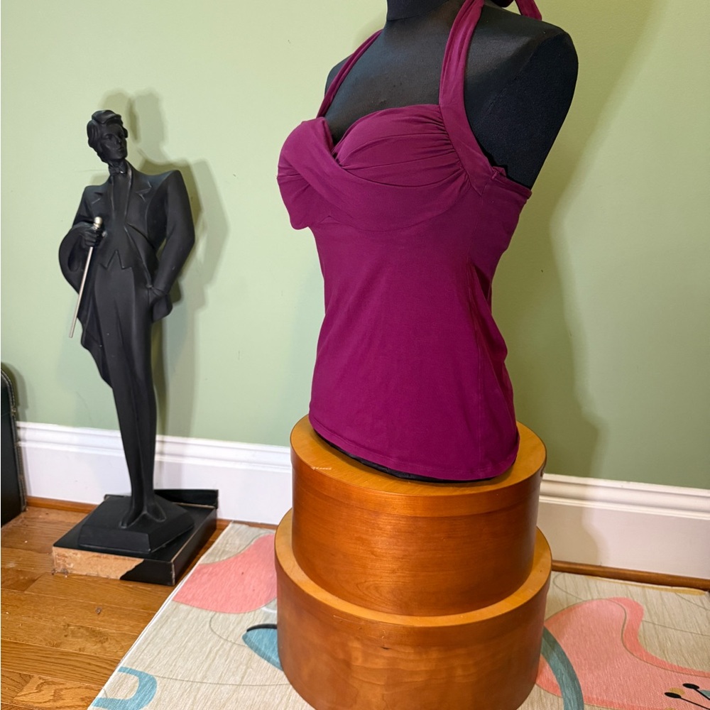Rare Victoria's Secret bombshell halter neck Deep Purple Bra Top 34c